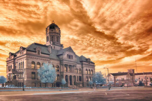 Auglaize County Court House IR Red Wapakoneta Ohio Photograph By Donald