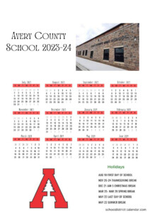 Avery County Schools Calendar Holidays 2023 2024