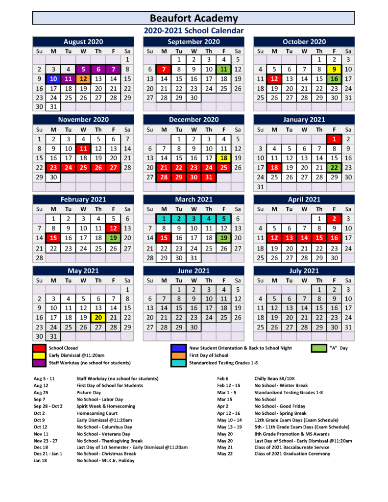 Beaufort County School Calendar 2024 Prntbl concejomunicipaldechinu