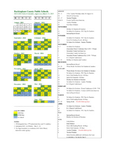 Calendar Schedules Rockingham Academy