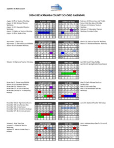 Catawba County Schools Calendar 2024 2025 In PDF Holidays