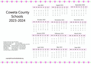 Coweta County Schools Calendar With Holidays 2023 2024