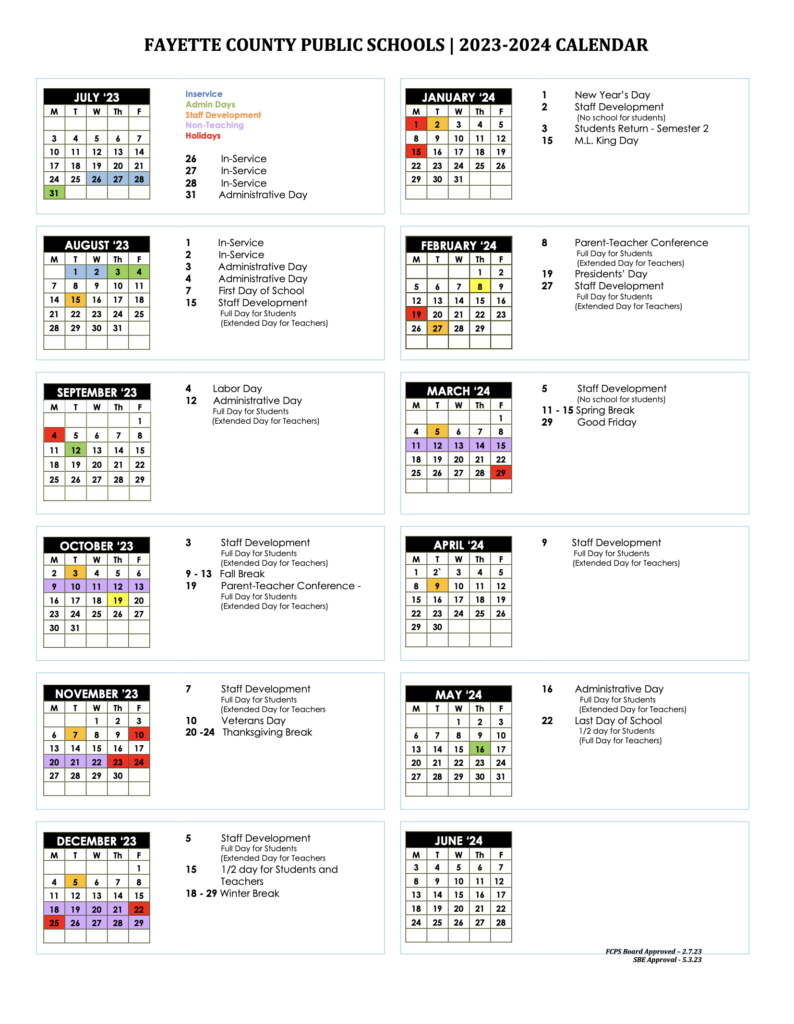 Fayette County Ky School Calendar Liane Ginnifer