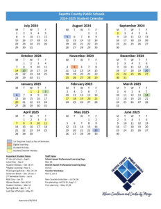 Fayette County Schools Calendar 2024 25 Adiana Theodosia