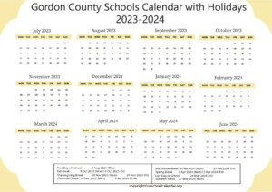 Gordon County Court Calendar Printable Calendars AT A GLANCE