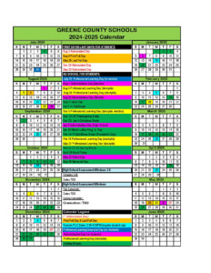 Greene County Schools Calendar 2024 2025 In PDF