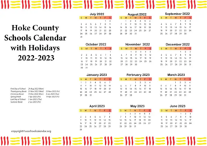 Hoke County Schools Calendar With Holidays 2023 2024