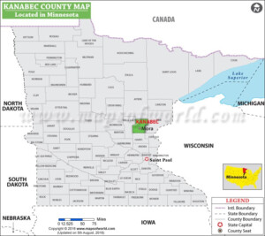 Kanabec County Map Minnesota