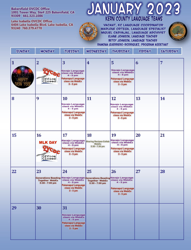 Kern Court Calendar