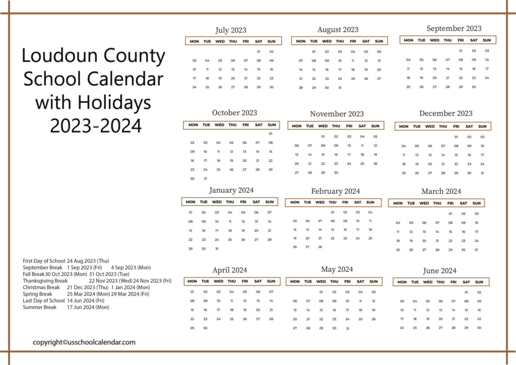 Loudoun County School Calendar 2024 2023 2024 Calenda Vrogue co