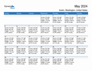 May 2024 Sunrise And Sunset Calendar For Asotin PDF Excel Word