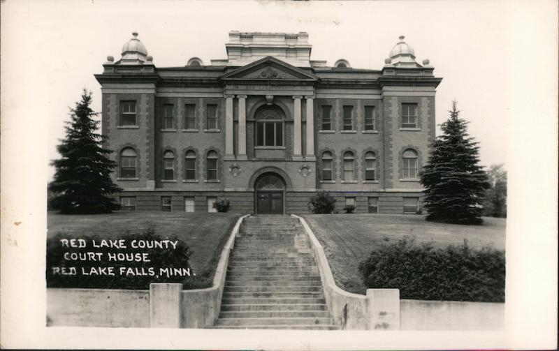 Red Lake County Court House Red Lake Falls MN Postcard