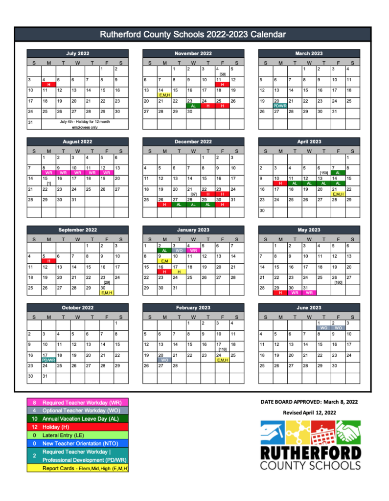 Rutherford County Schools Calendar 2025 2026 A Comprehensive Guide