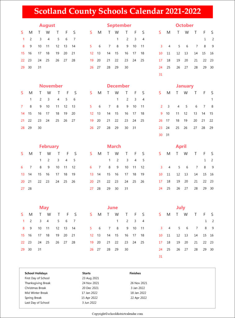 Scotland County Court Calendar Rea Leland