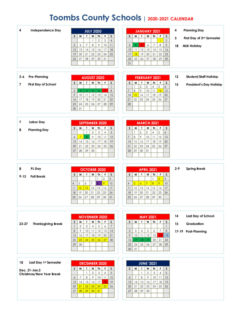 Toombs County Schools Calendar 2024 Schoolcalendars