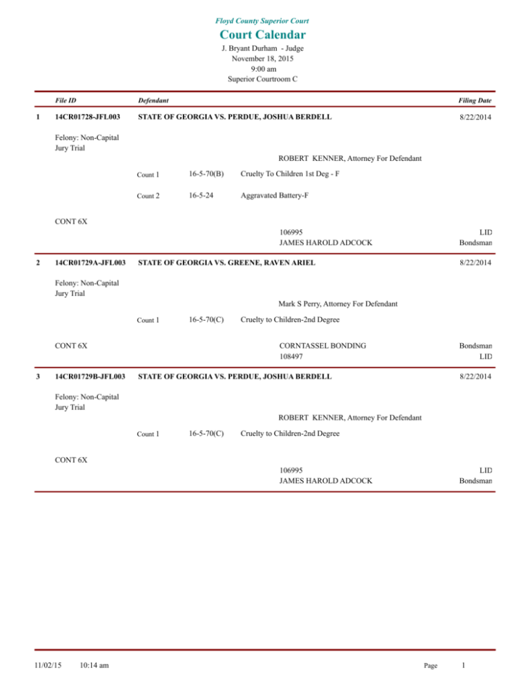 What Is Calendar Call In Court