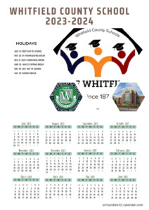 Whitfield County Schools Calendar Holidays 2023 2024