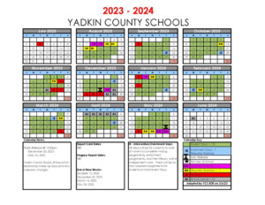 Yadkin County Schools Calendar 2024 In PDF